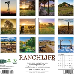 Willow Creek 2025 RanchLife 2025 12" x 12" Yearly Wall Calendar (46524) Hot
