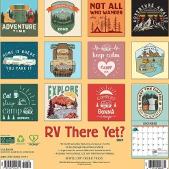 Willow Creek 2025 RV There Yet? Camping Art 12" x 12" Monthly Wall Calendar (44711) Outlet