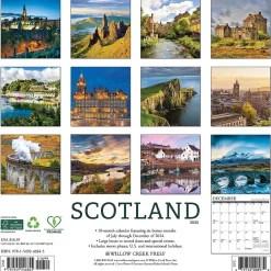Willow Creek 2025 Scotland 12" x 12" Monthly Wall Calendar (46845) New