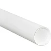 Unbranded 4" x 42" - White Mailing Tubes with Cap, 15/Case* Mailing Tubes