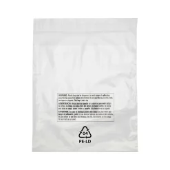 Laddawn 16" x 24" Lip & Tape Reclosable Suffocation Warning Poly Bags, 1.5 Mil, Clear, 500/Carton (16240)* Reclosable Poly Bags