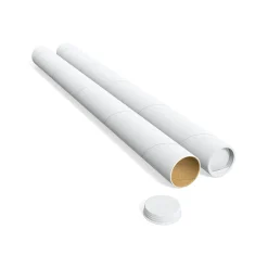 Staples 3" x 36" Mailing Tube with Caps, White, 12/Carton (ST55306)* Mailing Tubes