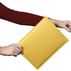 SI Products 10-3/8" x 14-3/4" Self-Seal Bubble Mailers, Easy-Open Tear-Tab, Kraft, #5, 100/Case* Bubble Mailers