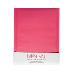 Happy Mail 8.5" x 11" Self-Sealing Bubble Mailer, Pink, Dozen (245158)* Bubble Mailers