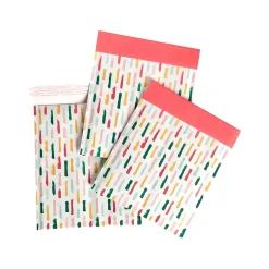 Happy Mail 8.5" x 11" Self-Sealing Padded Bubble Mailer, Multicolor, 3/Pack (246457)* Bubble Mailers