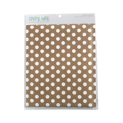 Happy Mail 8.5" x 11" Self-Sealing Padded Bubble Mailer, White/Brown, 3/Pack (246455)* Bubble Mailers