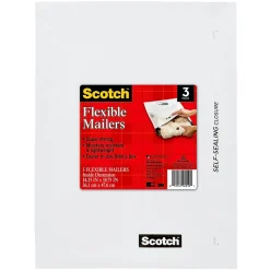Scotch 14.25" x 18.75" Self-Sealing Poly Mailer, #3, White, 3/Pack (8990W-3)* Poly Mailers