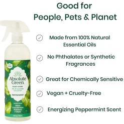 Absolute Green Natural Multipurpose Cleaner, Peppermint Scent, 25 Fl Oz., 2/Pack (PEPALL-2PK)