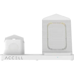 Accell 3-in-1 Fast-Wireless Wireless Charging Station for iPhone, Android, Apple Watch and AirPods, White (D233B-001F)