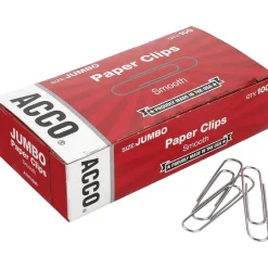 ACCO Economy Paper Clips, Jumbo, Silver, 100/Box (A7072580) New