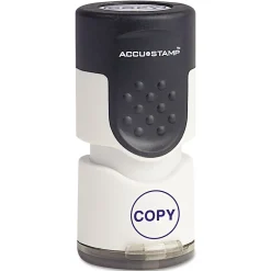 Accu-Stamp Pre-Inked Round Stamp, COPY, 5/8" Diameter Impression, Blue (035653) Sale