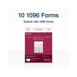New 2024 1096 Summary Tax Form, 10/Pack (STAX1096-24) Tax Forms