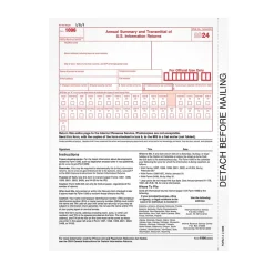 Sale 2024 1096 Tax Form, 1-Part, 25/Pack (L109625) Tax Forms