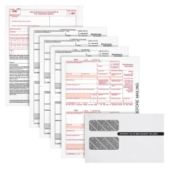 New 2024 1099-MISC 4-Part Laser/Inkject Tax Forms with Envelopes and software, 50/pack (LMISC425Q) Tax Forms