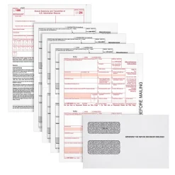 Discount 2024 1099-MISC 4-Part Laser/Inkject Tax Forms with Envelopes and software, 100/pack (LMISC5KIT-S) Tax Forms