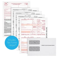 Discount 2024 1099-MISC 4-Part Laser/Inkject Tax Forms with Envelopes and software, 100/pack (LMISC5KIT-S) Tax Forms