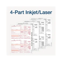 Online 2024 1099-MISC Tax Form with Self-Seal Envelopes and Tax Forms Helper, 4-Part, 2-Up, Copy A, 1, B, 2, 12/Pack Tax Forms
