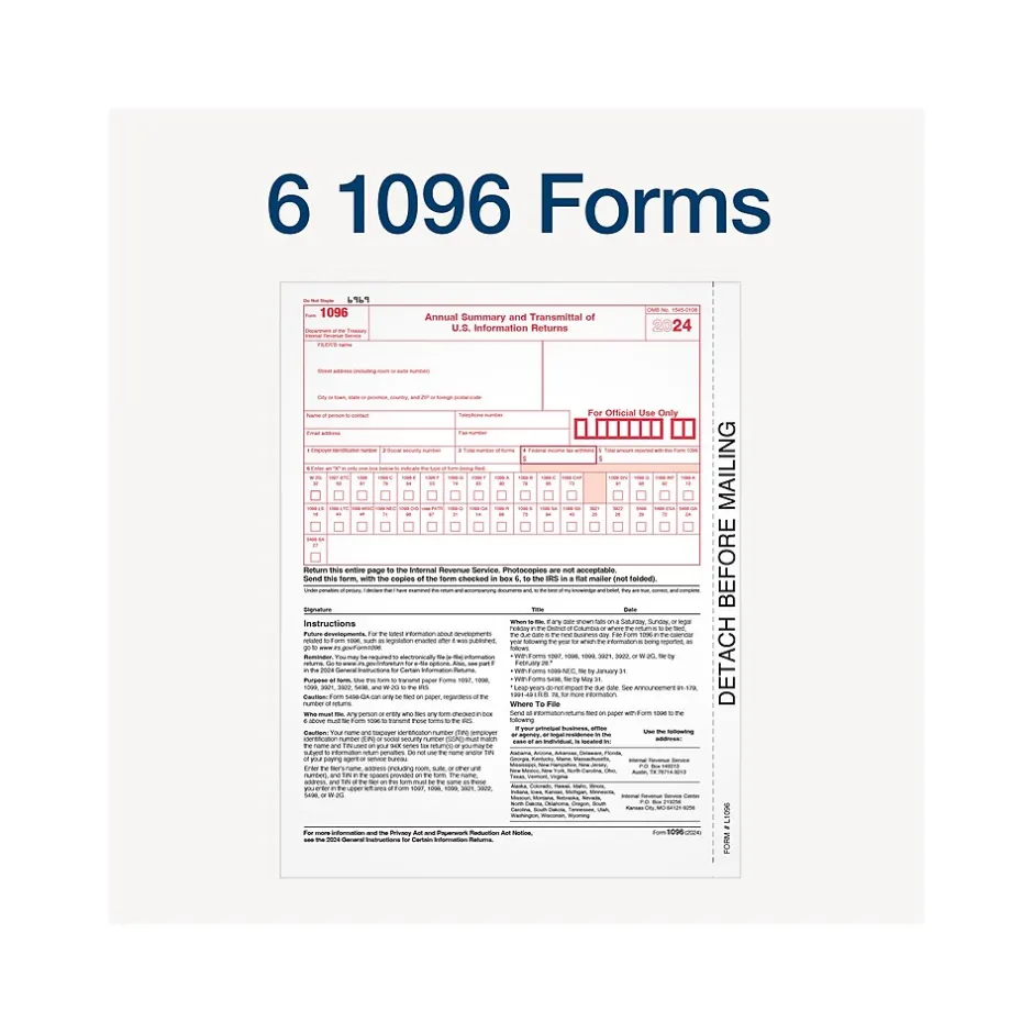 Best 2024 1099-MISC Tax Form with e-files and Access to Tax Forms Helper, 4-Part, 2-Up, Copy A, 1, B, 2, 50/Pack Tax Forms