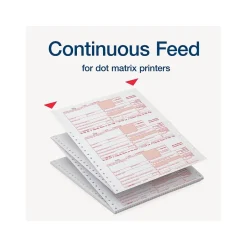 New 2024 1099-NEC Tax Form, 4-Part, 3-Up, Copy A, 1, B, 2, 24/Pack (STAX524NEC-24) Tax Forms