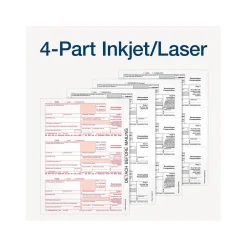 New 2024 1099-NEC Tax Form with e-files and Access to Tax Forms Helper, 4-Part, 3-Up, Copy A, 1, B, 2, 24/Pack Tax Forms