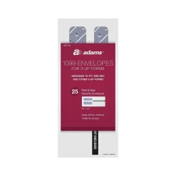 Adams 2024 Self-Seal Security-Tinted Double-Window 1099 Tax Envelope, 8.75" x 3.75", White, 25/Pack (STAX3-24)* Security Tinted