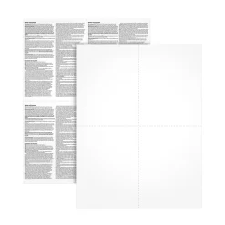 Outlet 2024 W-2 4-up Employee Copy Blank Front with Copy B&C Backers, Laser/Inkject Tax Forms, 100 sheets/pack (LW24UPB100) Tax Forms