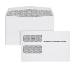 Adams Double Window Tax Form Envelopes, White, 100/Pack (7956E-S)* Business