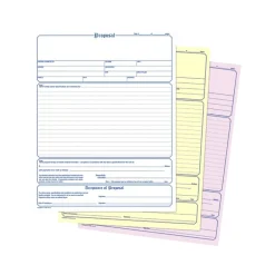 Best 3-Part Carbonless Contractor Proposal Forms, 8.5" x 11.44", 50 Sets/Book (NC3819) Business Forms