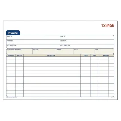 Clearance 3-Part Carbonless Invoices, 8.44"W x 5.56"L, 50 Sets/Book (TC5840) Business Forms