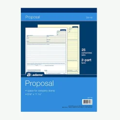 2-part carbonless Proposal Book, 8 3/8" x 11 7/16", 25 Sets/Book (D8118) Business Forms