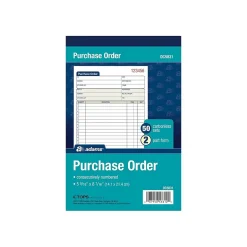 Clearance 2-Part Carbonless Purchase Requisitions, 8.44"L x 5.56"W, 50 Sets/Book (DC5831) Business Forms