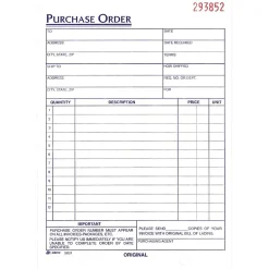 Best 3-Part Carbonless Work Orders, 5 9/16" x 8 7/16", 50 Sets/Book (TC5831) Business Forms