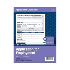 Online 4-Part Employment Applications, 25/Pack (ABF 9288ABF) Hr Forms