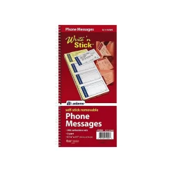 Adams 2-Part Write 'N Stick Message Pad, 5.25" x 11", White, 25 Sheets/Pad (SC1153WS) Hot