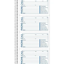 Adams Phone Message Pad, 5.5" x 11", White, 100 Sheets/Pad, 2 Pads/Pack (SC1154-2D) Hot