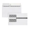 Adams Self Seal Security Tinted Double Window Envelope, 5 5/8" x 9 1/2", White, 100/Pack (7535PS100)* Security Tinted