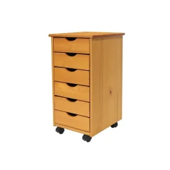 25.8" Solid Pine Drawer Cabinet, Medium (C0008) Storage Cabinets