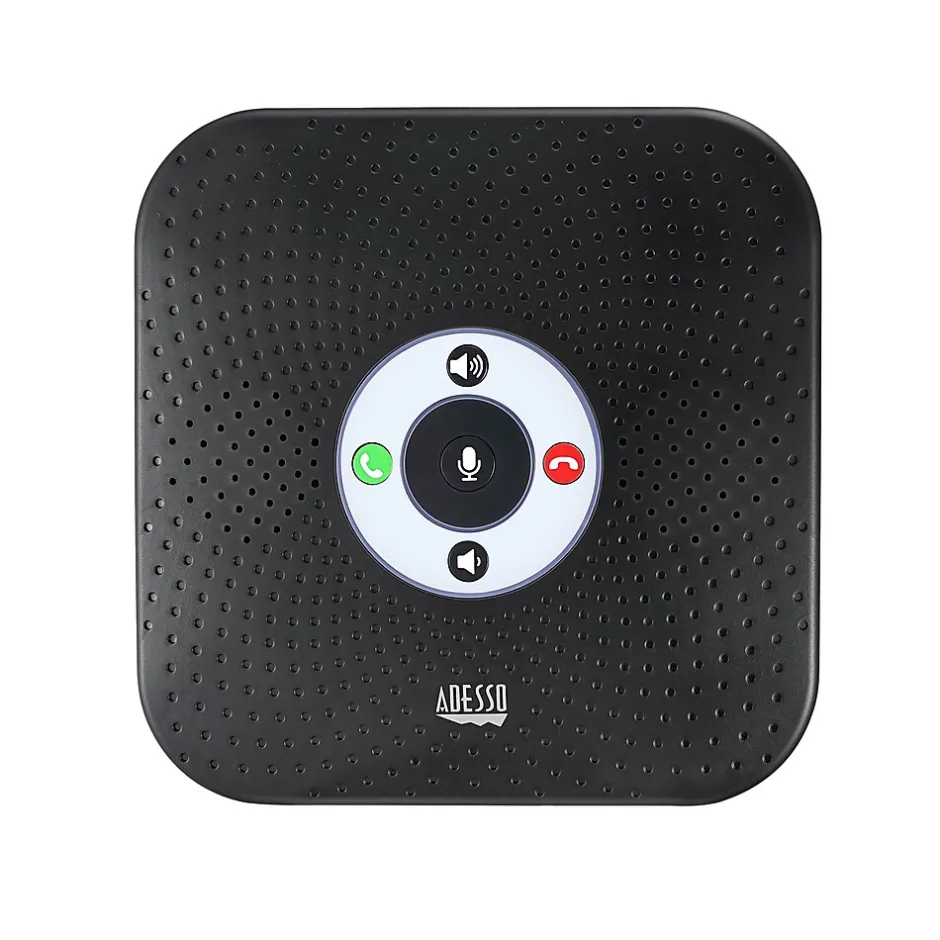 Office Phones & Conferencing<Adesso 360° Xtream S8 Conference Call Bluetooth/Wired Speaker with Microphone and USB 3.0 Hubs, Black