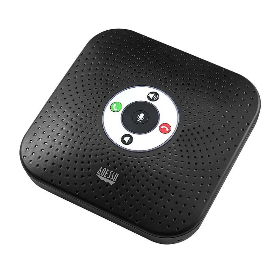 Office Phones & Conferencing<Adesso 360° Xtream S8 Conference Call Bluetooth/Wired Speaker with Microphone and USB 3.0 Hubs, Black