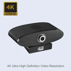 Adesso CyberTrack C100 HD 3840 x 2160 Webcam, 8 Megapixel, Black (Cybertrack C100)* Webcams