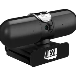 Adesso CyberTrack HD 2560x1440 Webcam, 4 Megapixels, Black/Silver (CYBERTRACKH7)* Webcams