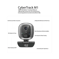 Adesso CyberTrack M1 HD 1080p Webcam, 2.1MP, Black (CYBERTRACK M1)* Webcams