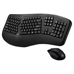 Adesso Tru-Form Media 1500 Wireless Keyboard & Mouse, Black (RT1715)* Ergonomic Keyboard & Mouse Sets