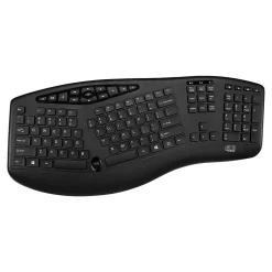 Adesso Tru-Form Media Wireless Ergonomic Keyboard and Optical Mouse Combo, Black (WKB-1600CB)* Ergonomic Keyboard & Mouse Sets