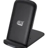 Adesso 10W Max Qi-Certified 2-Coil Foldable Wireless Charging Stand for Qi Capable Devices, Black (AUH-1020)