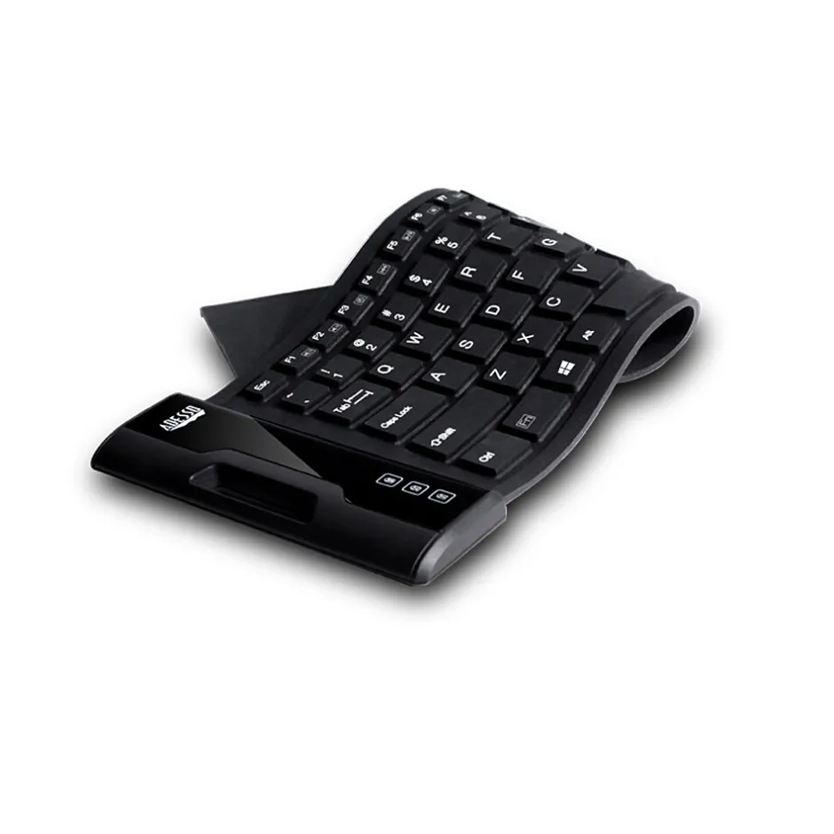 Adesso ® Wired Waterproof Flex Keyboard, Black* Keyboards