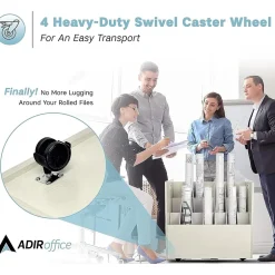 Hot 21-Slot Mobile Roll File, 28.5