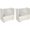 Hot 50-Slot Mobile Roll File, 28.5"H x 30"W x 15.75"D, White (626-WHI-2PK) File Cabinets