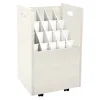 New 20-Slot Mobile Roll File, Lockable, 24.75"H x 15.25"W x 13.25"D, White (624-WHI-KIT1) File Cabinets