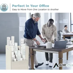 New 20-Slot Mobile Roll File, Lockable, 24.75